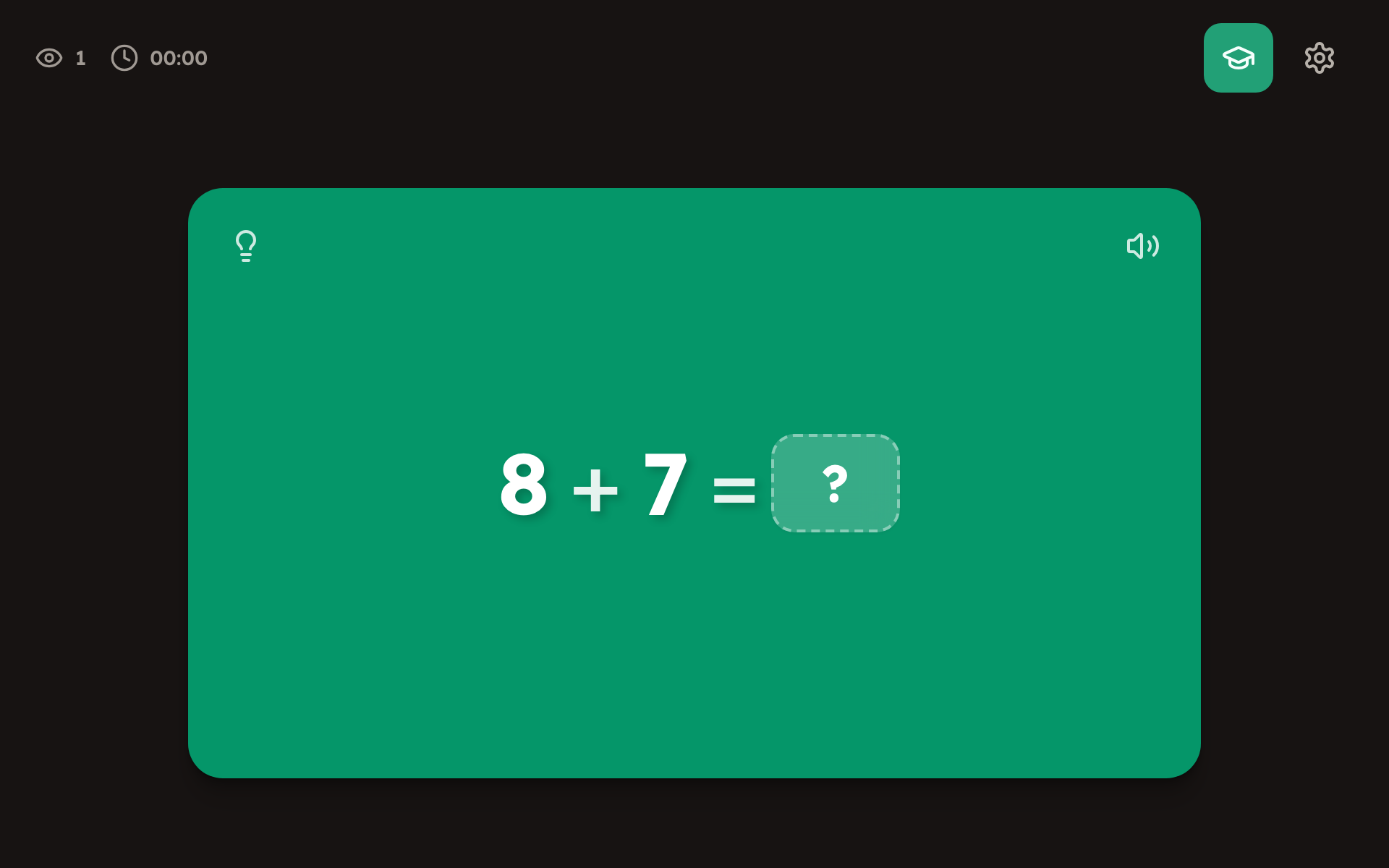 Arithmetic Deck - Front (Dark Mode)